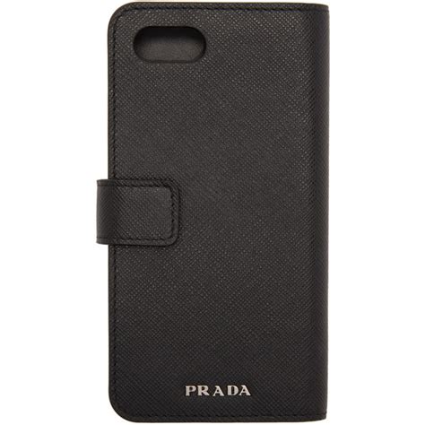 Prada: Black Saffiano iPhone 7 Case 